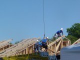 Roof  Trusses in place