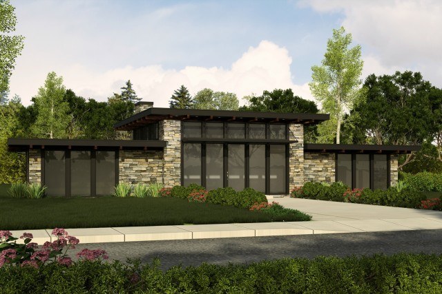 Mark Stewart Contemporary House Plan-Black Diamond