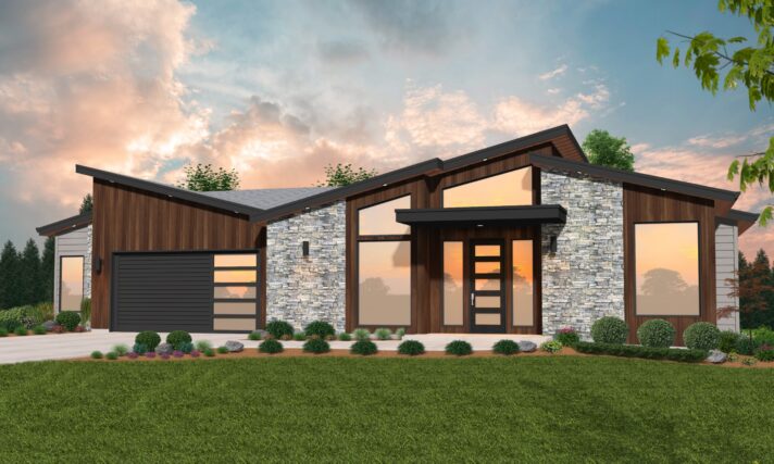 GRACE LEANS - MODERN HOME DESIGN-MM-3600 FRONT VIEW